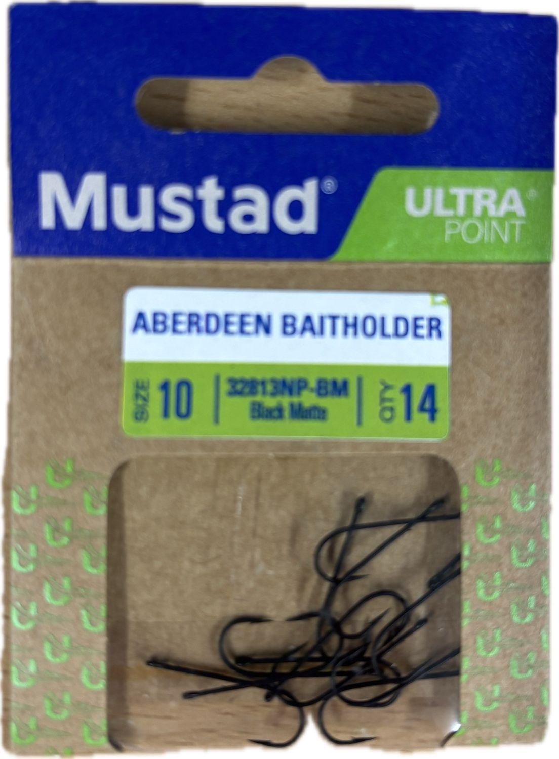Mustad Aberdeen Baitholder Hooks, size.: 10 14PCS