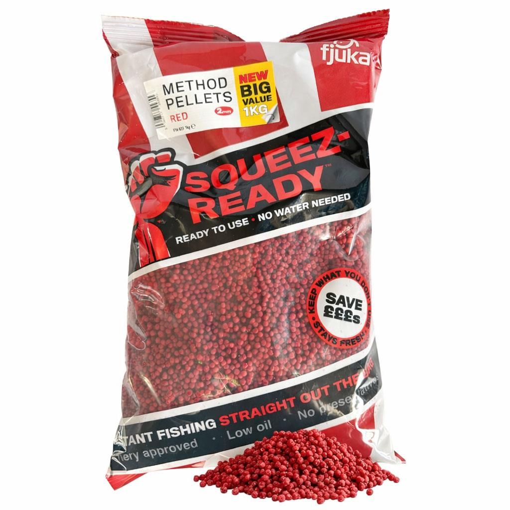 Fjuka Squeez-Ready™ Red Method Pellets 2mm 1KG