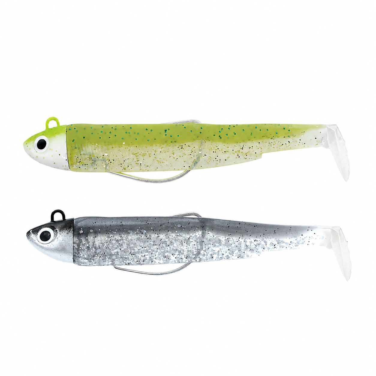 Fiiish Black Minnow no1 70mm Double Combo Search 4.5g Lime Juice and Silver Strike