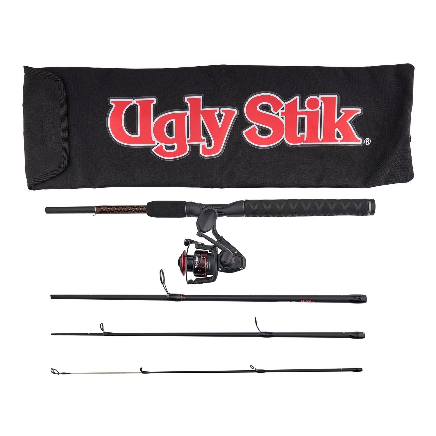 Ugly Stik GX2 6ft Travel Spinning Kit 4pc