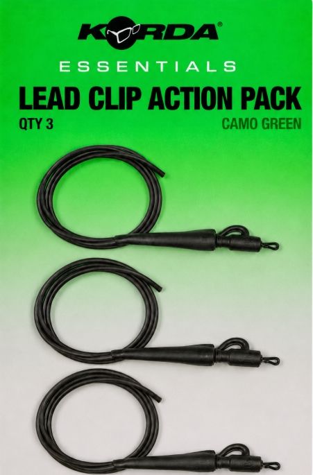 Korda Essentials Lead Clip Action Pack Camo Green