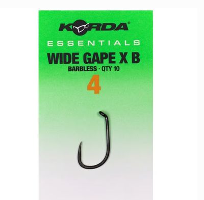 Korda Essentials Wide Gape X Barbless Hooks