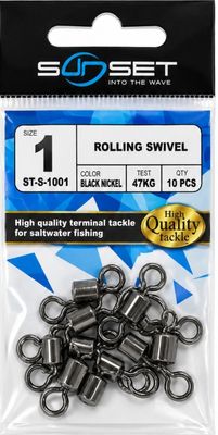 Sunset Rolling Swivel ST S 1001 Black Nickel
