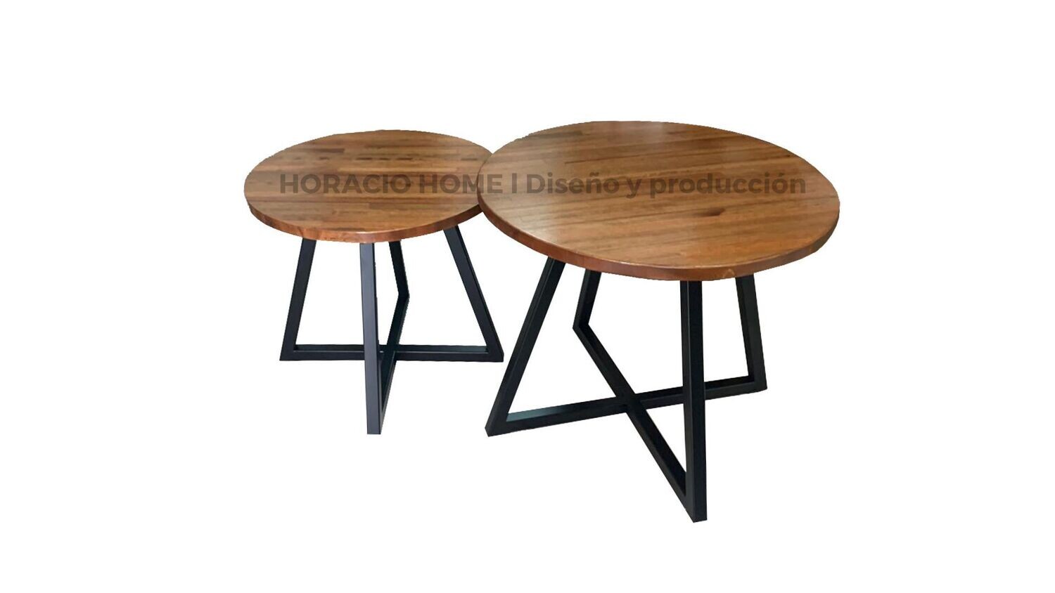 Mesa ratona redonda doble