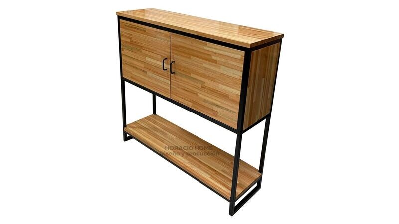 Mesa auxiliar con puertas