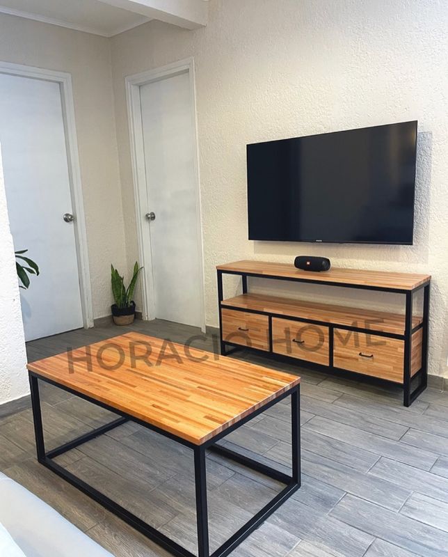 Rack TV + Mesa living