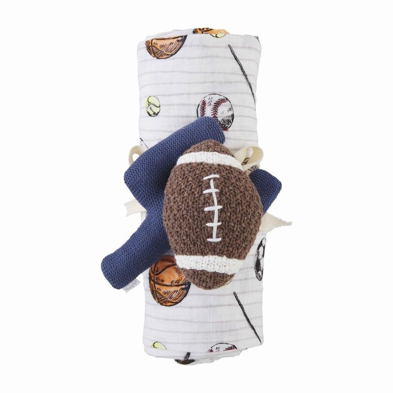 Football Swaddle Blanket