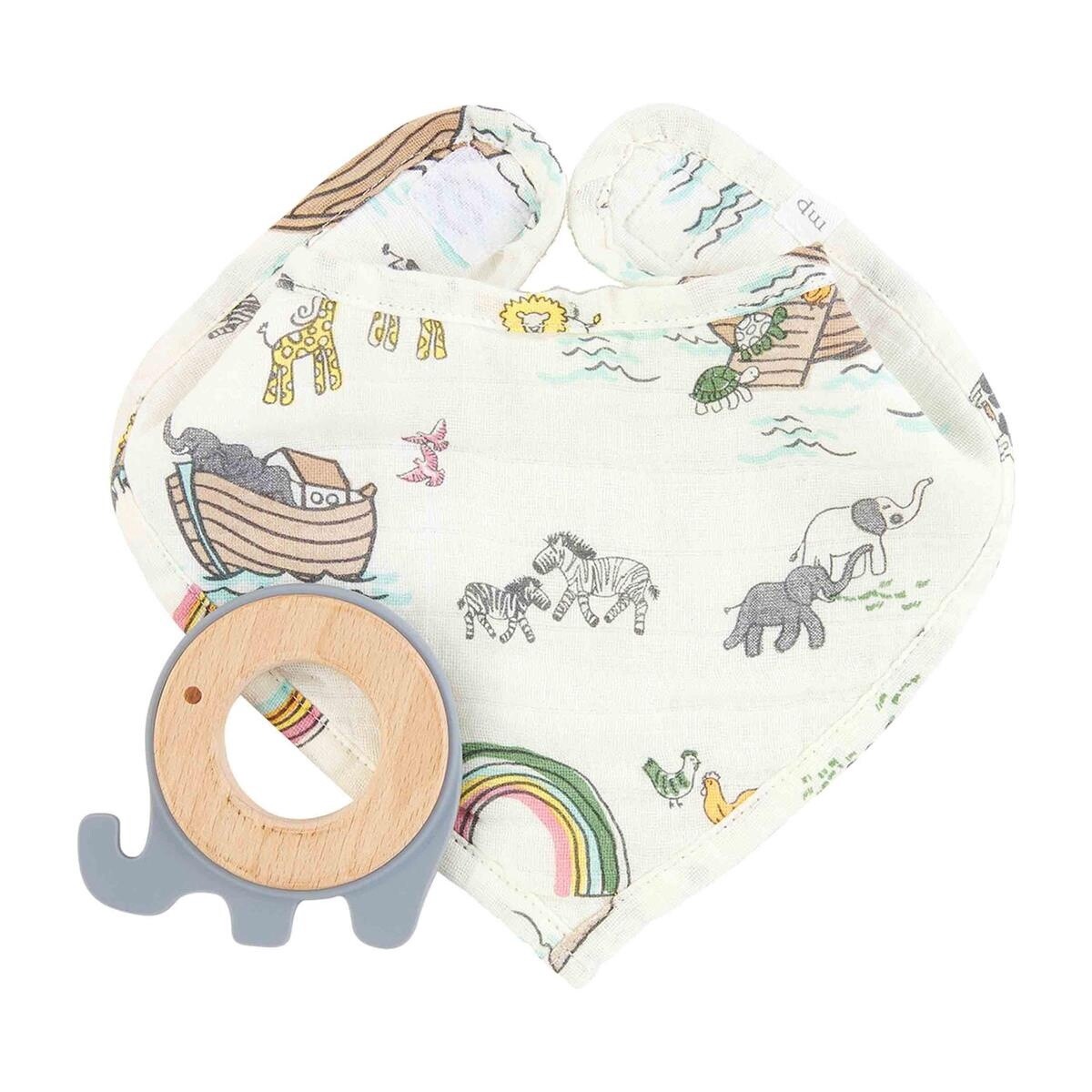Noah&#39;s Ark Bib &amp; Teether Set