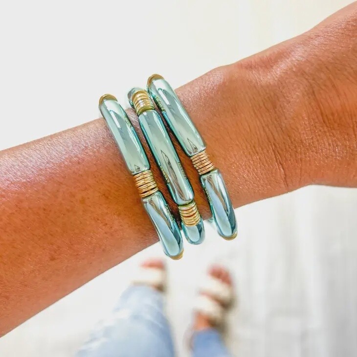 Acrylic Tube Bamboo Bracelets