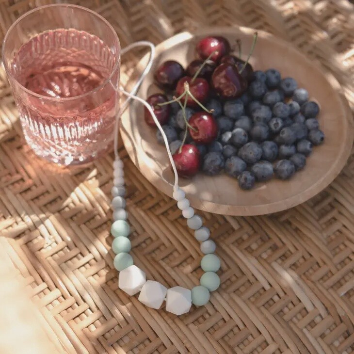 Mint Breastfeed/teething necklace-Marie