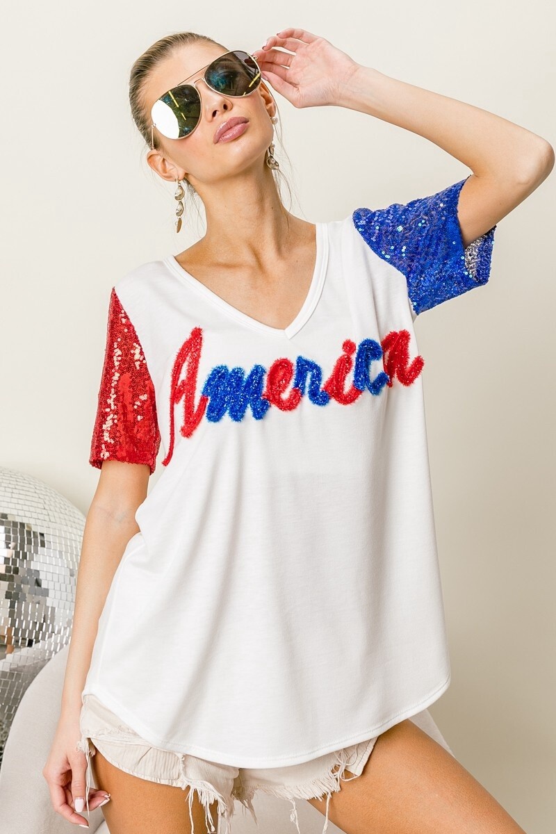 America Sequined top