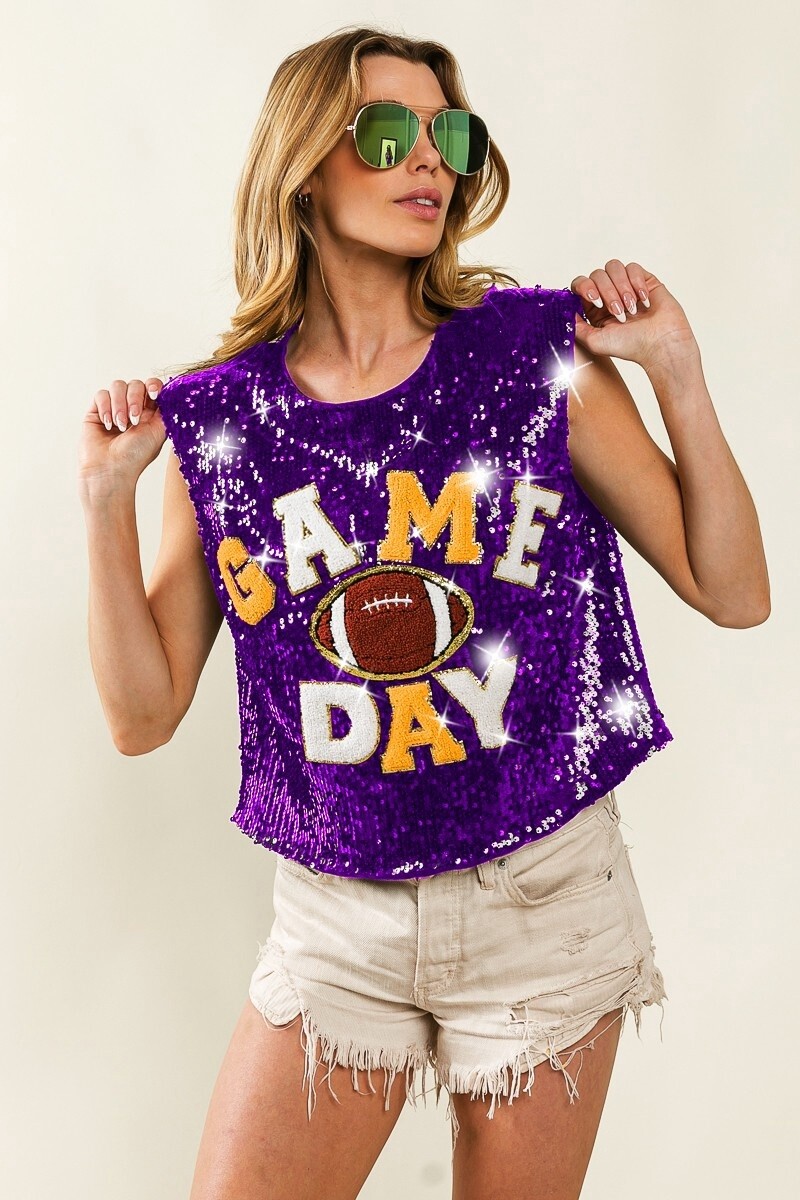 Gameday Sequined Top