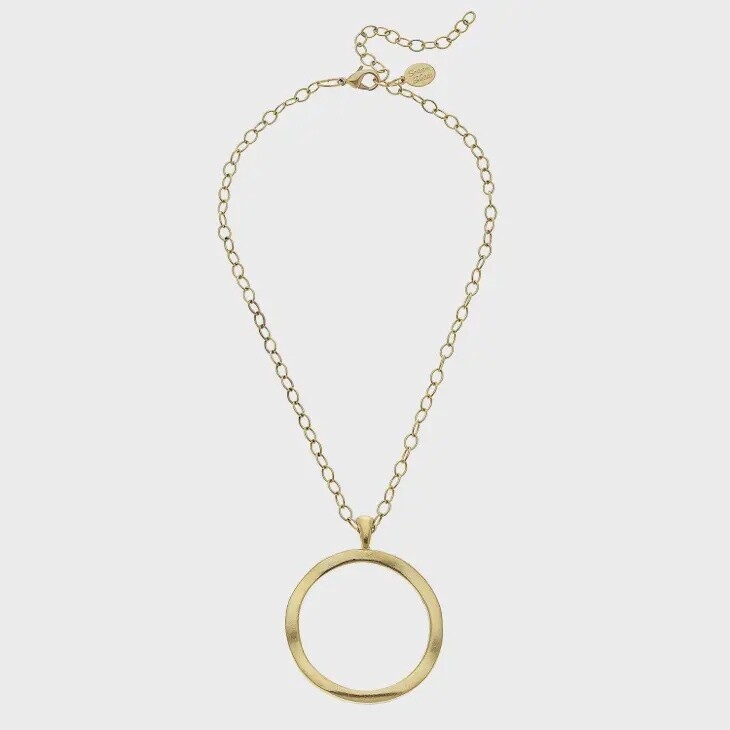 Gold Ring Necklace Short