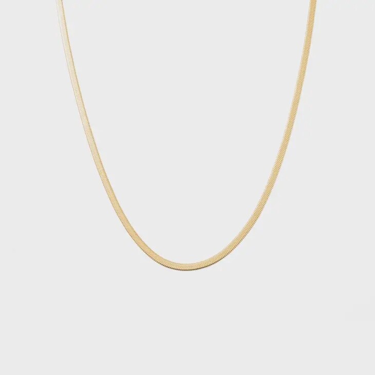 Dainty Herringbone Necklace