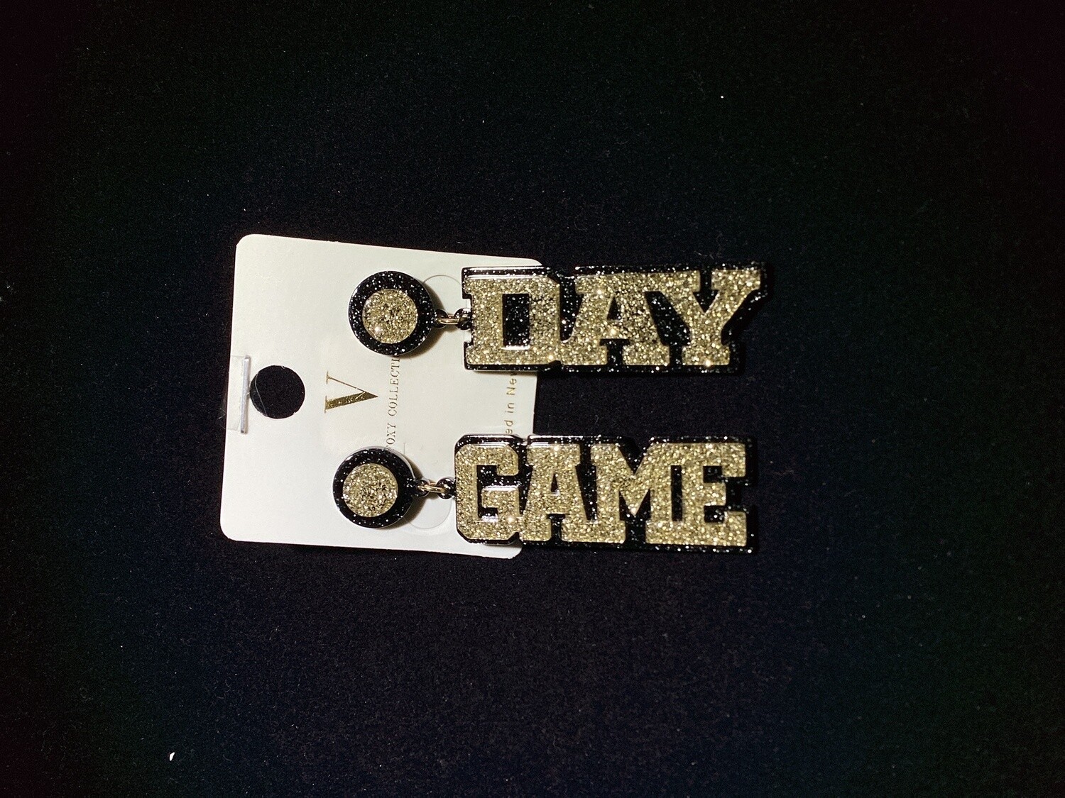 Black/ Gold Game Day Earrings