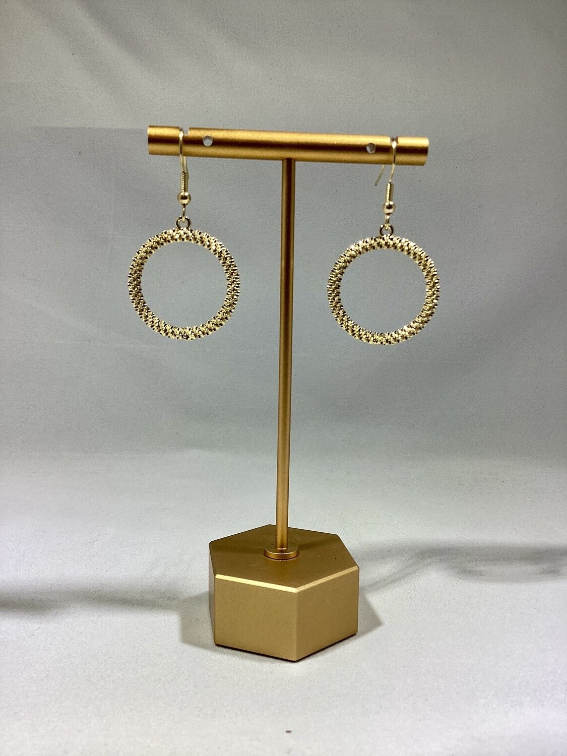 Textured Circle Earring