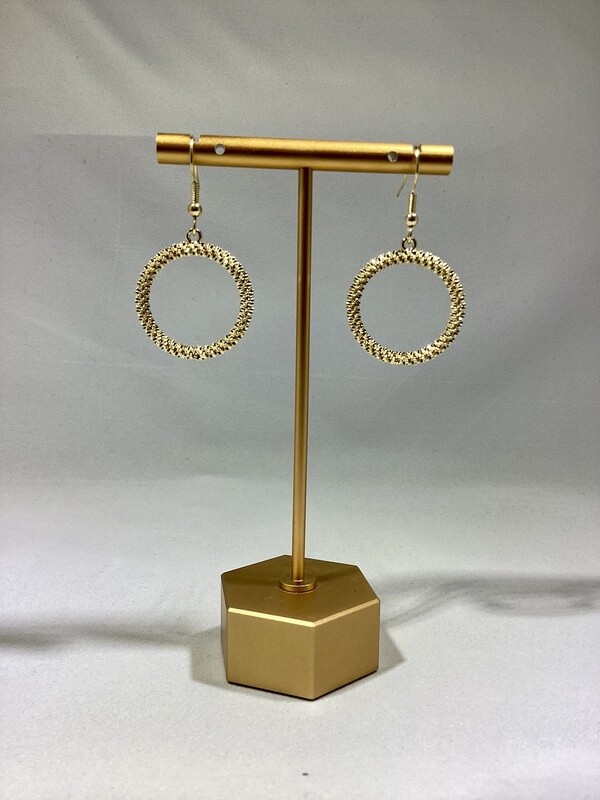 Textured Circle Earring