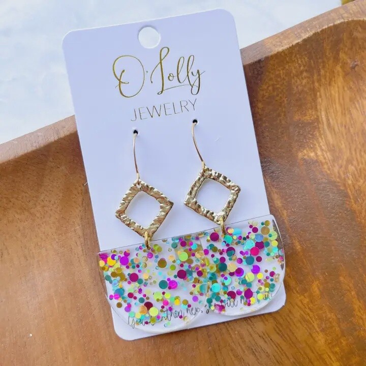 Confetti  Earrings, color: Pink