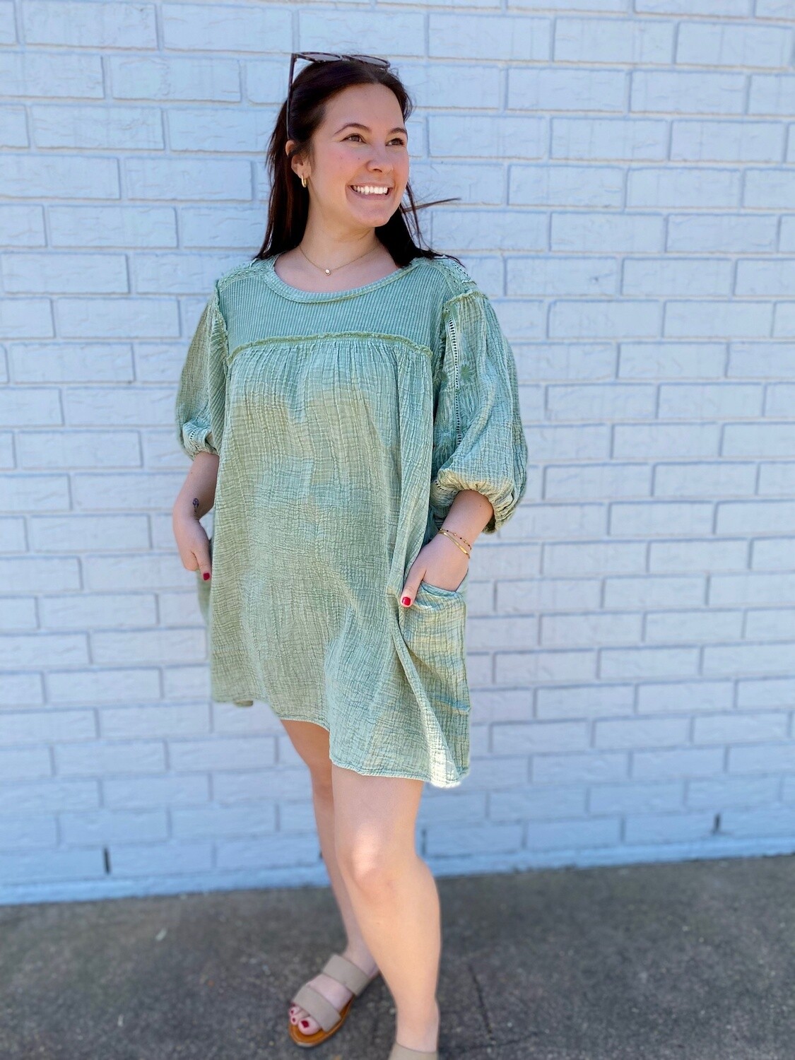 Cotton Gauze Tunic Dress