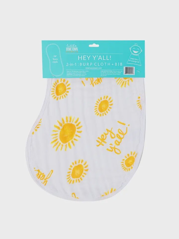 Hey Ya&#39;ll Burp/Bib Combo-Unisex