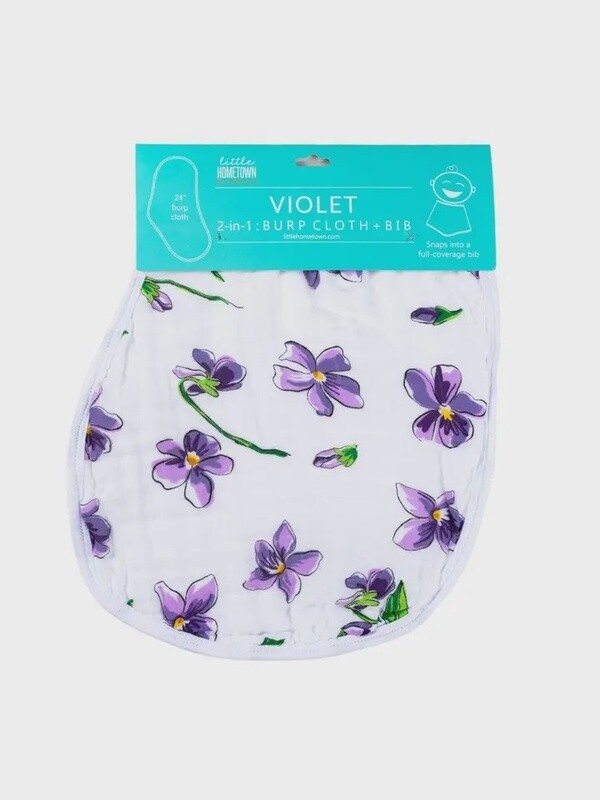 Violet Bib/Burp Cloth