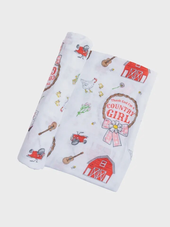 Country Girl Swaddle Blanket