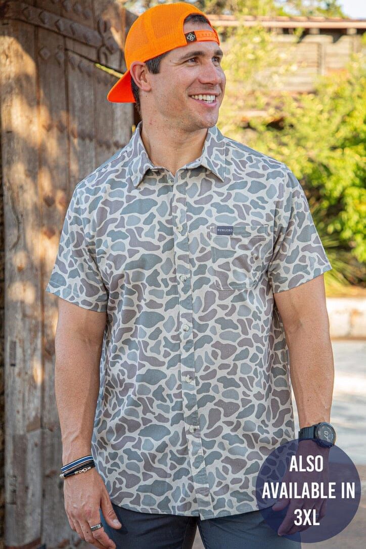 Performance Button Up, Pattern: Camo, Size: S