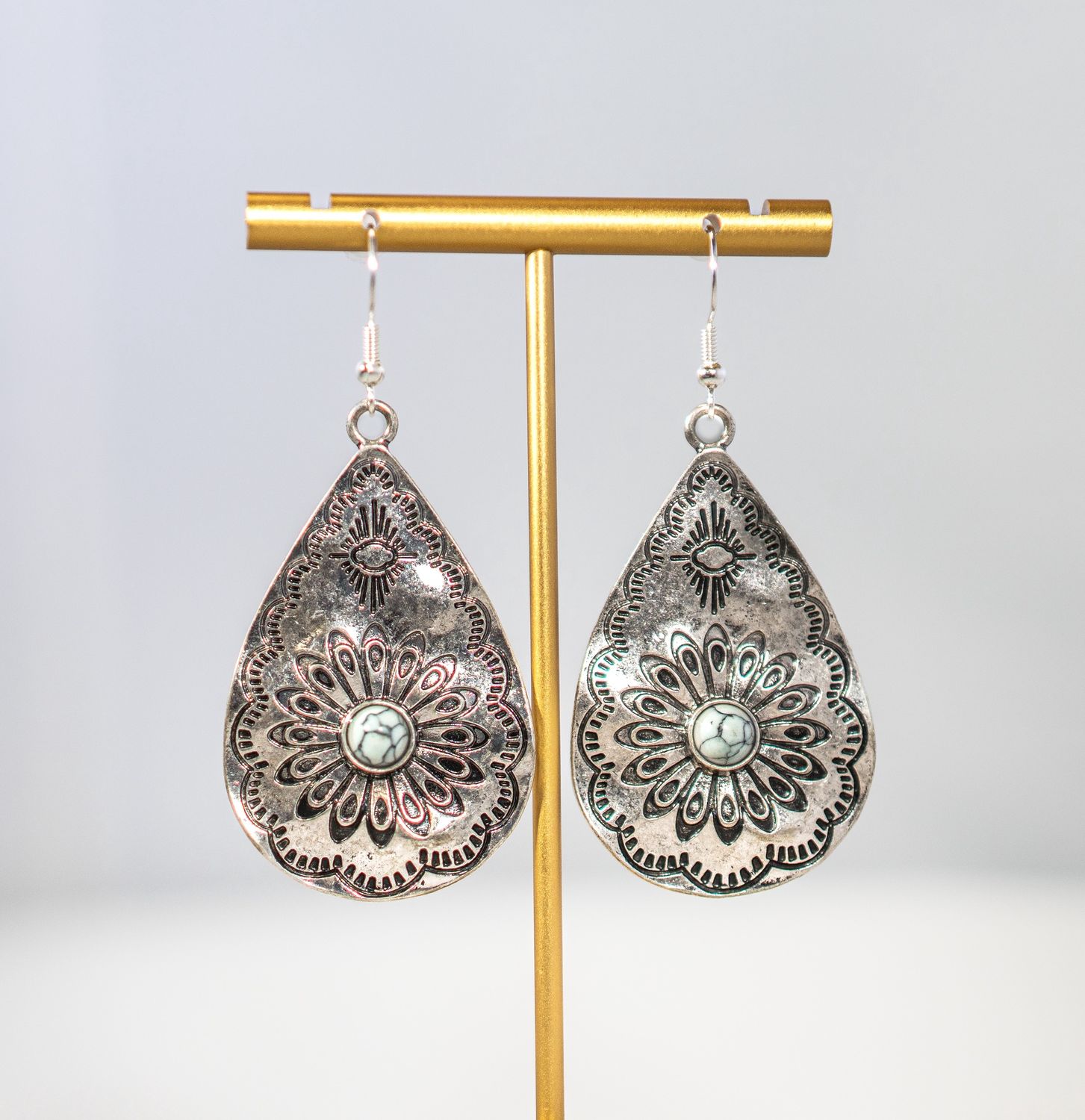 Turquoise Flower Earrings