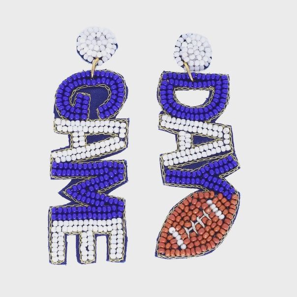 Game Day Beaded Earrings