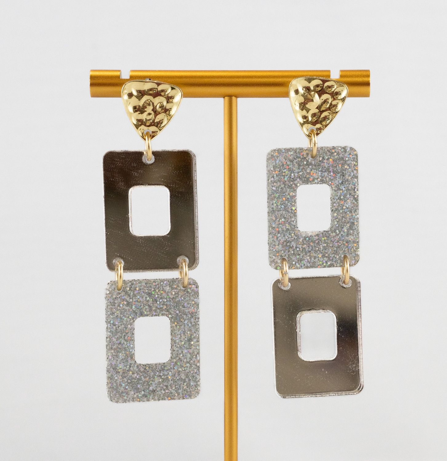 Tallula Drops Silver Mirror