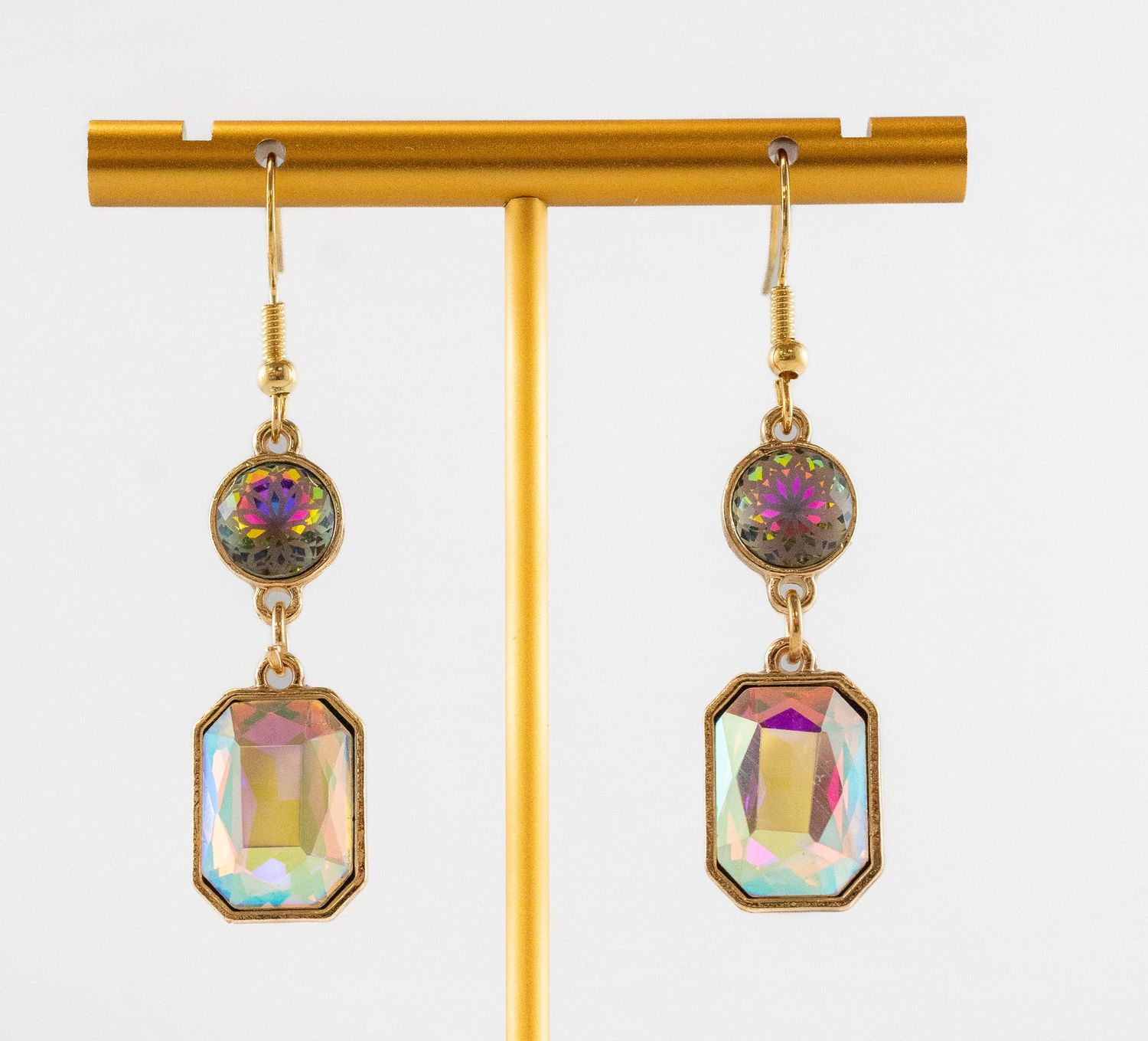 Iridescent Crystal Earrings