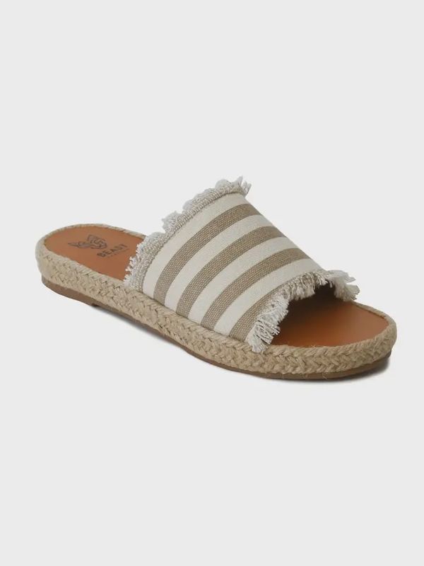 Beige Espadrille Tassel Sandals