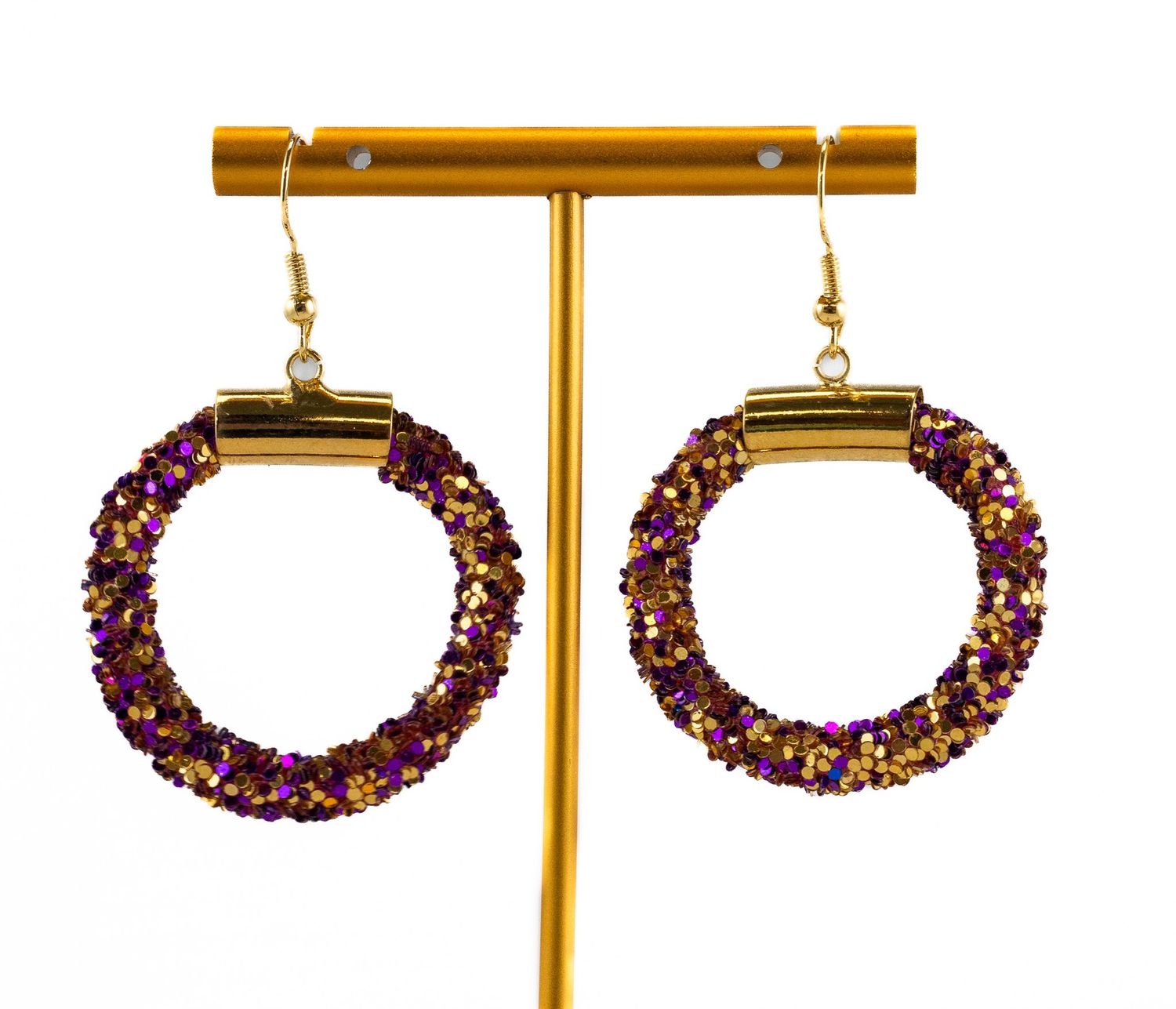 Open Glitter stone Earring