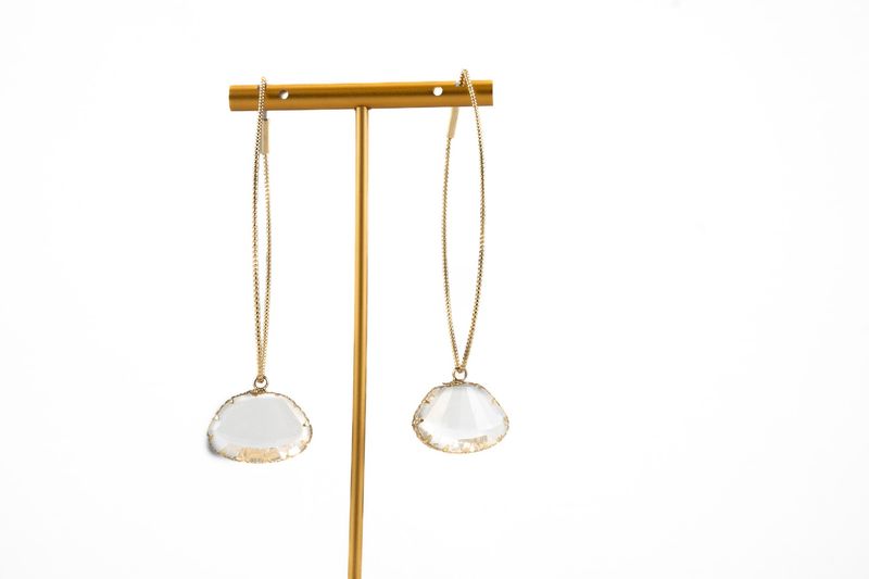 Dangle Crystal/Gold Earring