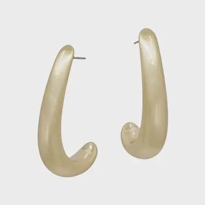 Matte Gold Curved Hoops