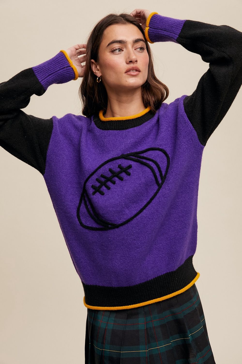 Football Color Block Sweater