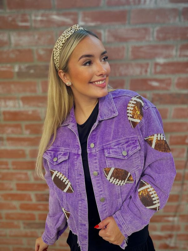 Sequin Football Jacket