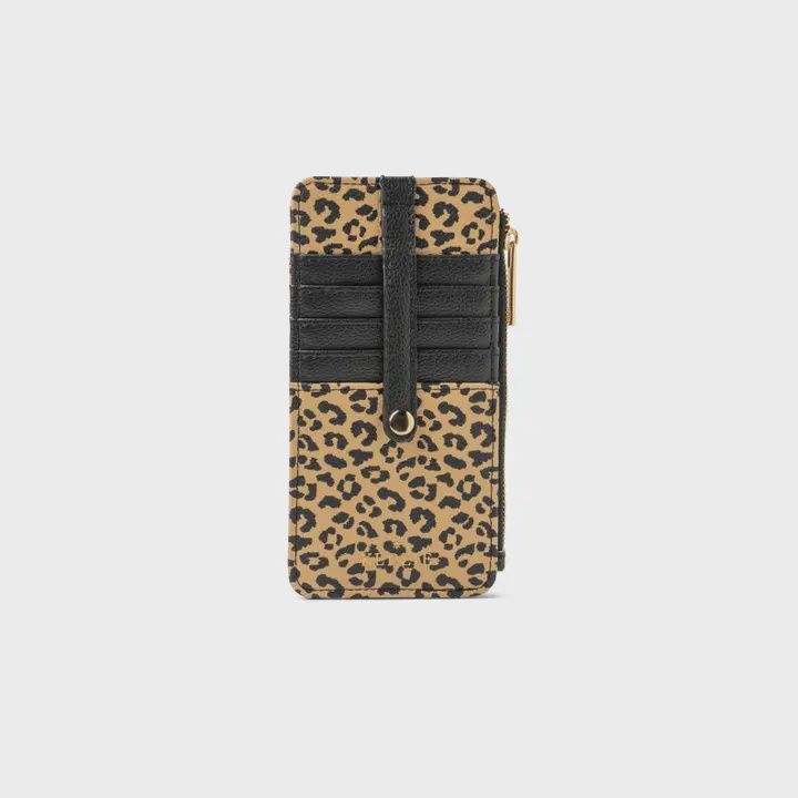 Kedzie |Zippered Wallet, Pattern: Leopard