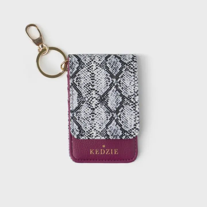 Kedzie Essentials ID/Keychain Holder, Pattern: Python