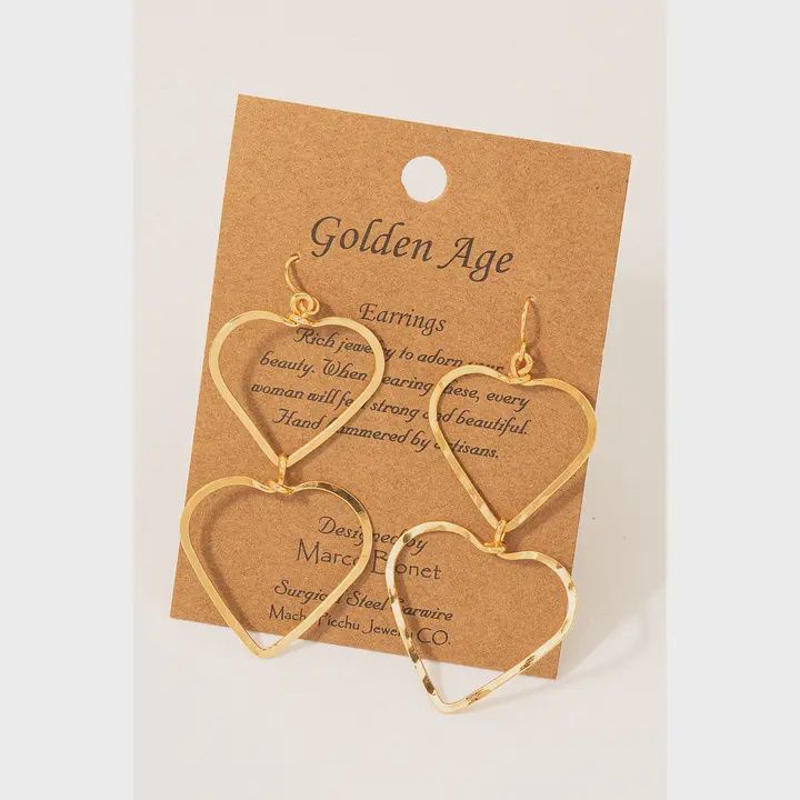 Layered Heart Earrings