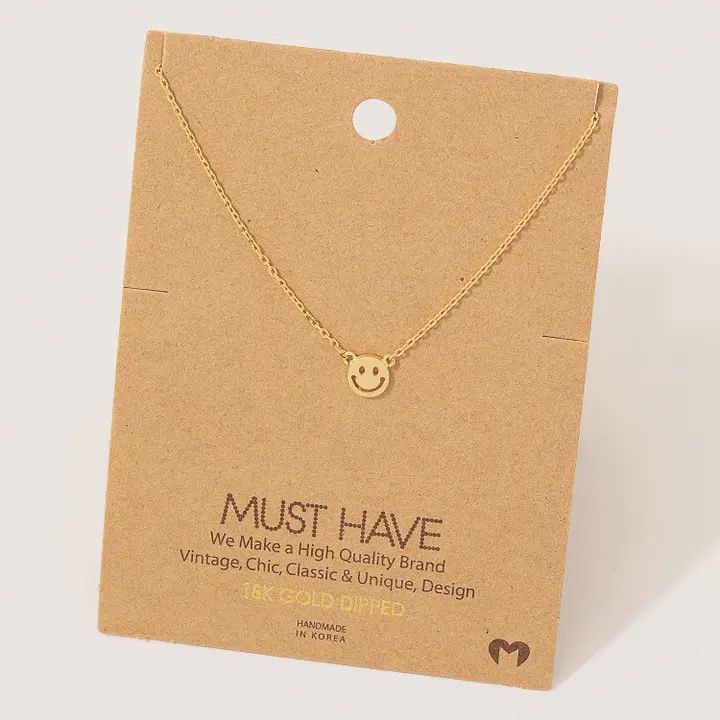 Mini Smiley Face Necklace