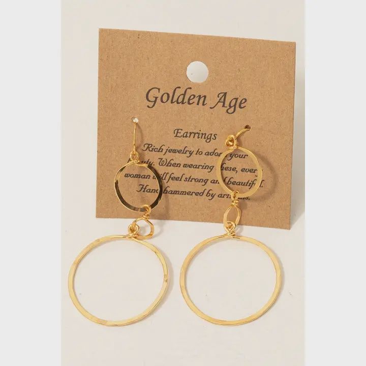 Hammered Tiered Earrings