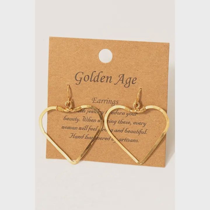 Gold Heart Earrings