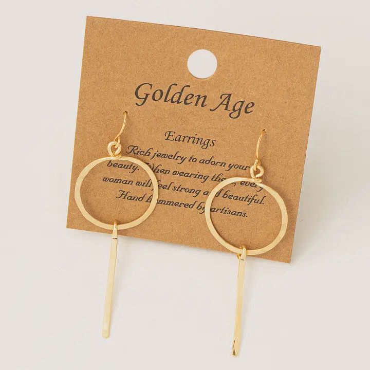 Wire Bar Drop Earrings