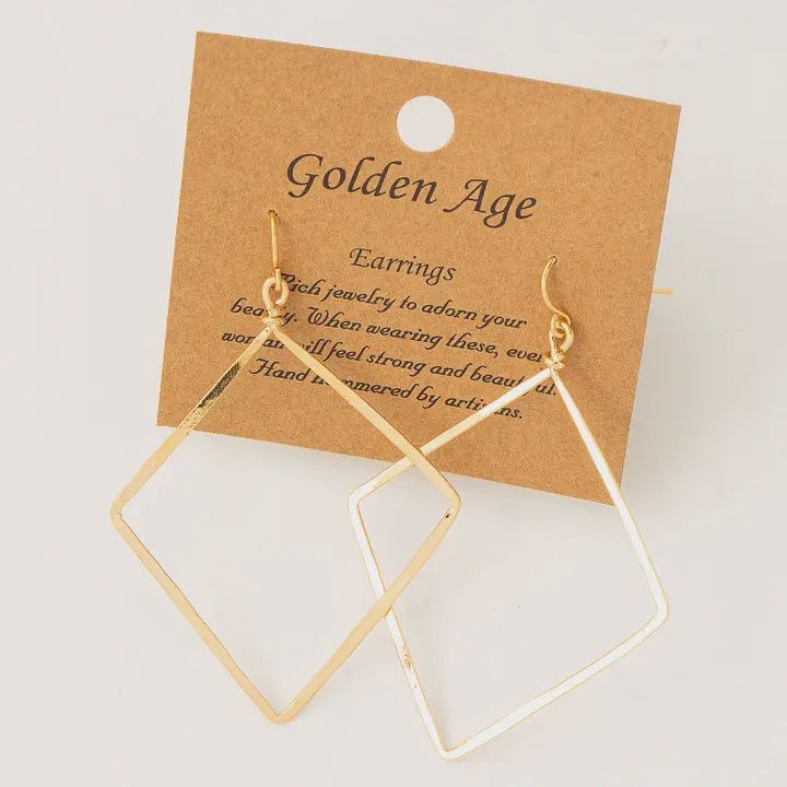Thin Diamond ShapeEarrings