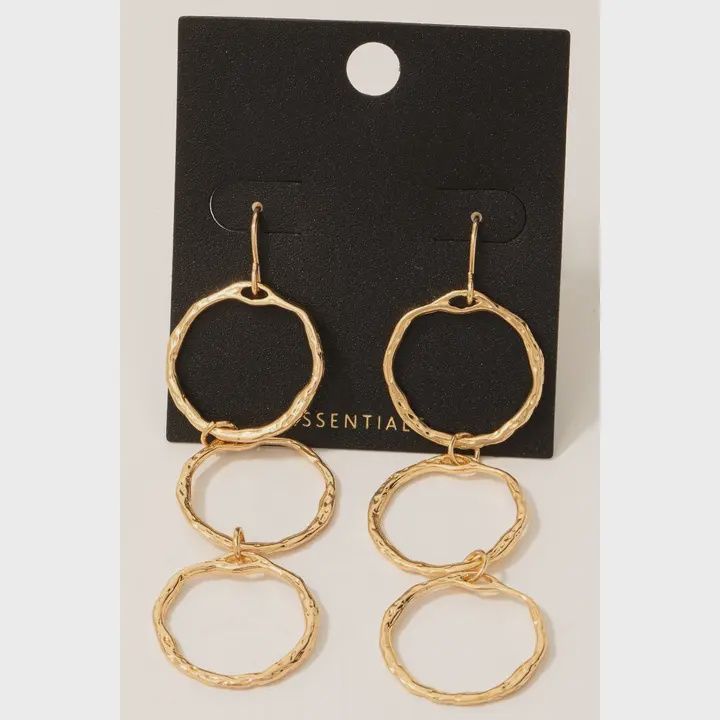 Gold Plated Triple Hoop earrings