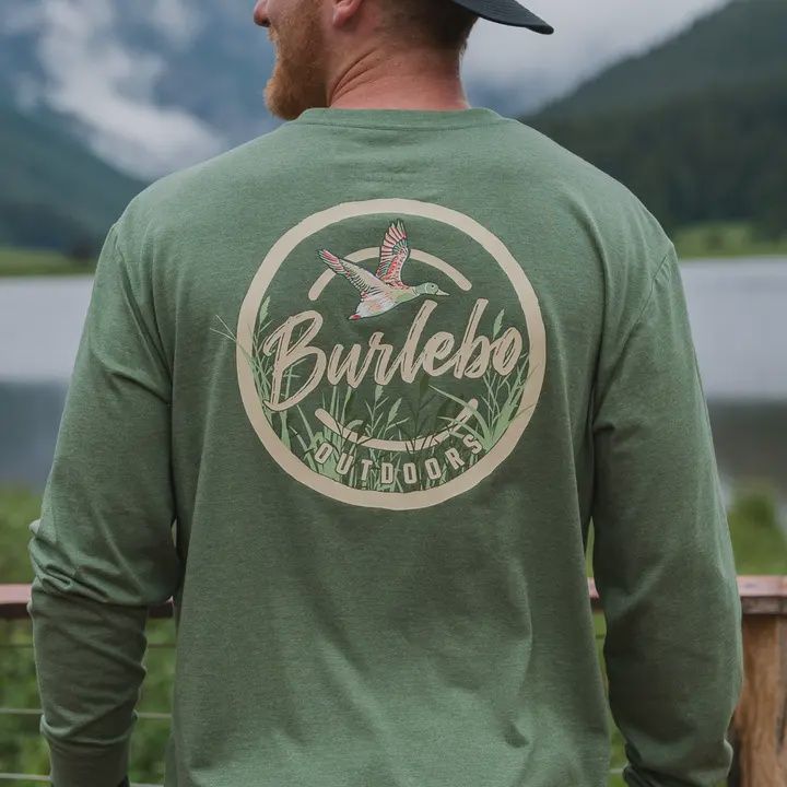 Burlebo Long Sleeve Tee, Size: M, Style: Outdoor Circle
