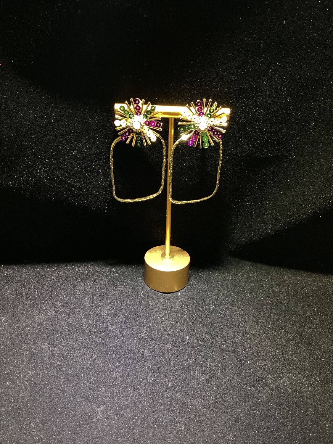 MG Starburst Earring, Style: Rect.