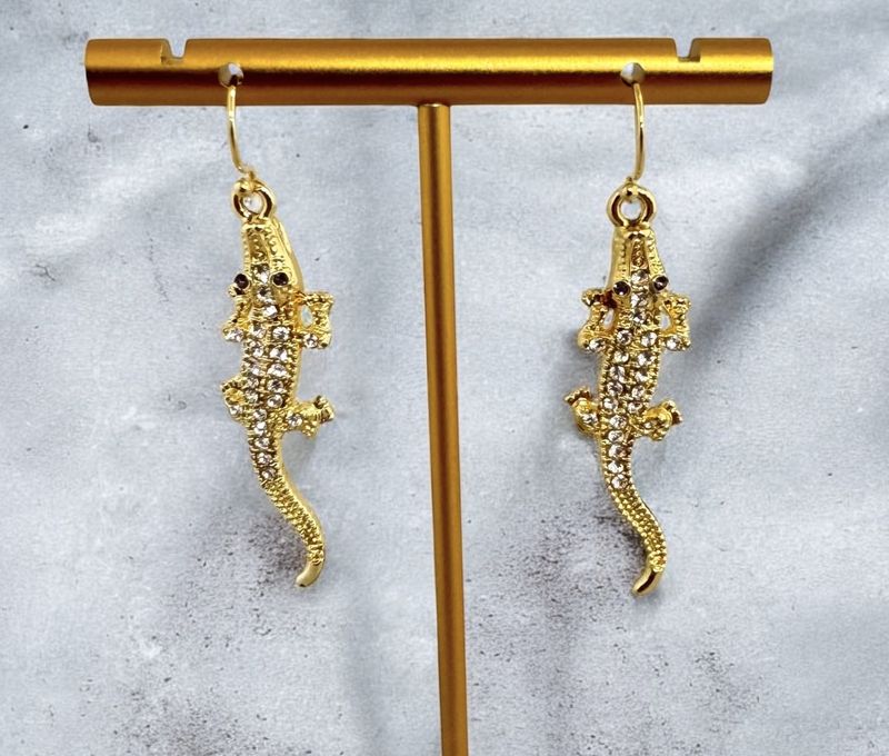 Alligator CZ Earrings