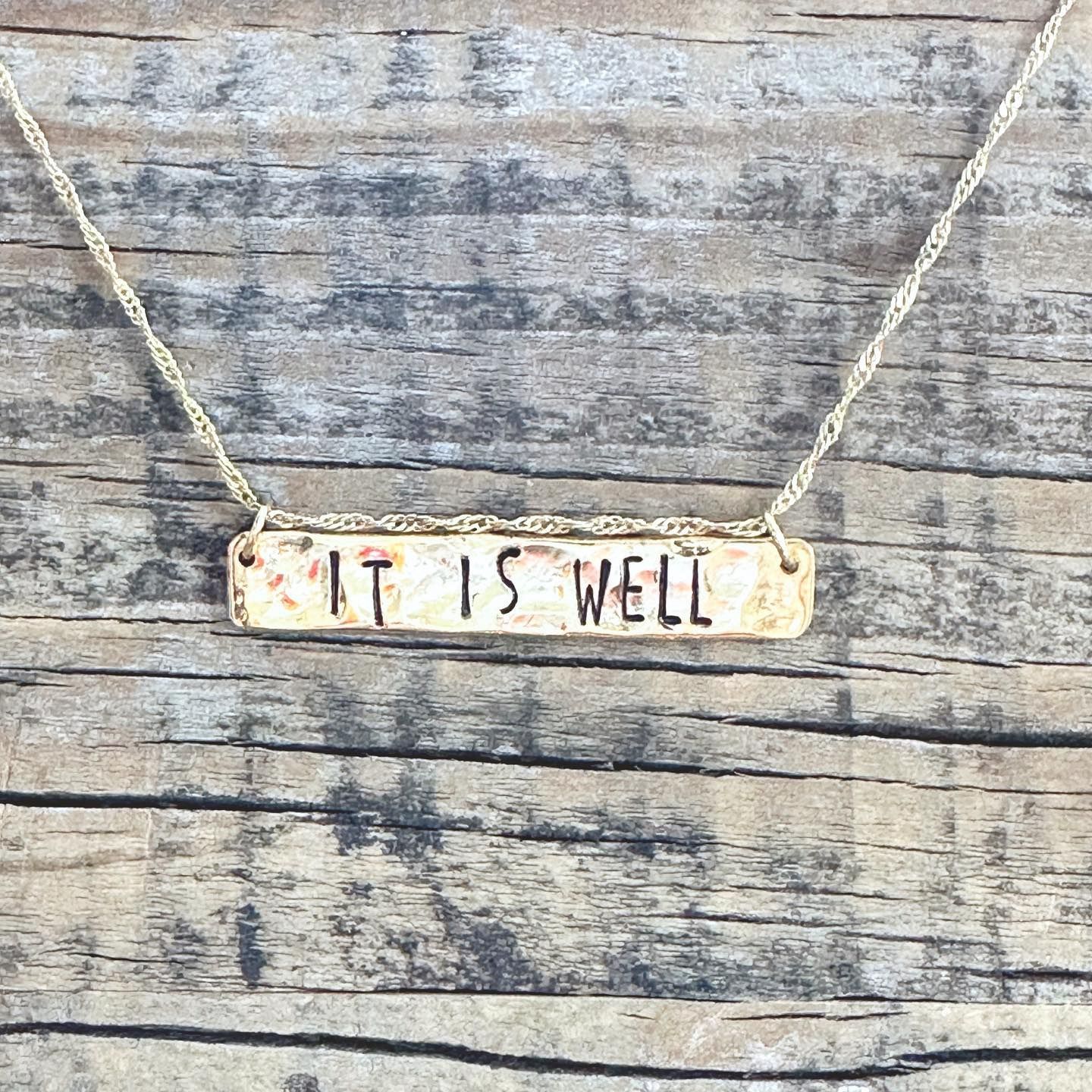 &quot;It Is Well&quot; Necklace
